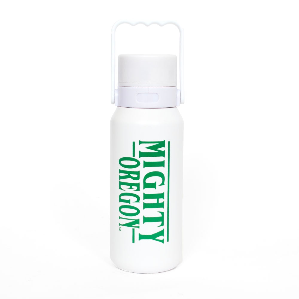 Mighty Oregon, Spirit Product, White, Water Bottles, Metal, Home & Auto, 20 ounce, Double Walled, Stainless Stell, Handle, 963158